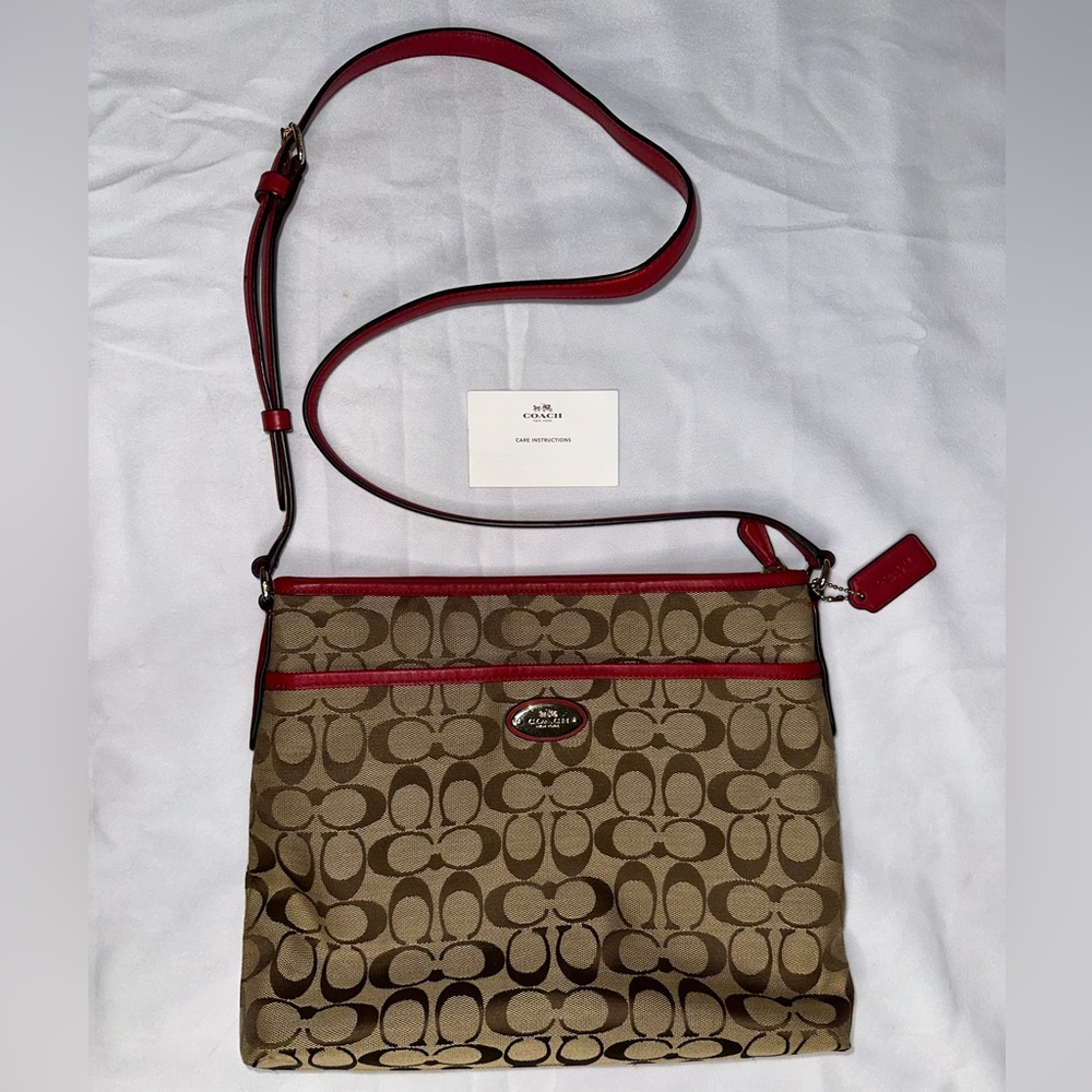 COACH Signature File Crossbody Bag